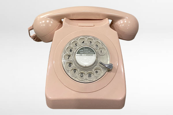 An image of Audly's pink phone style on a white background